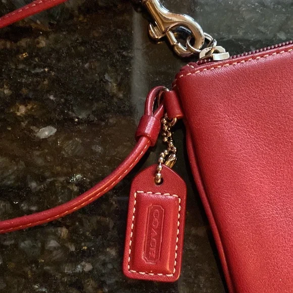 Coach Red Leather Wristlet - Picture 4 of 10
